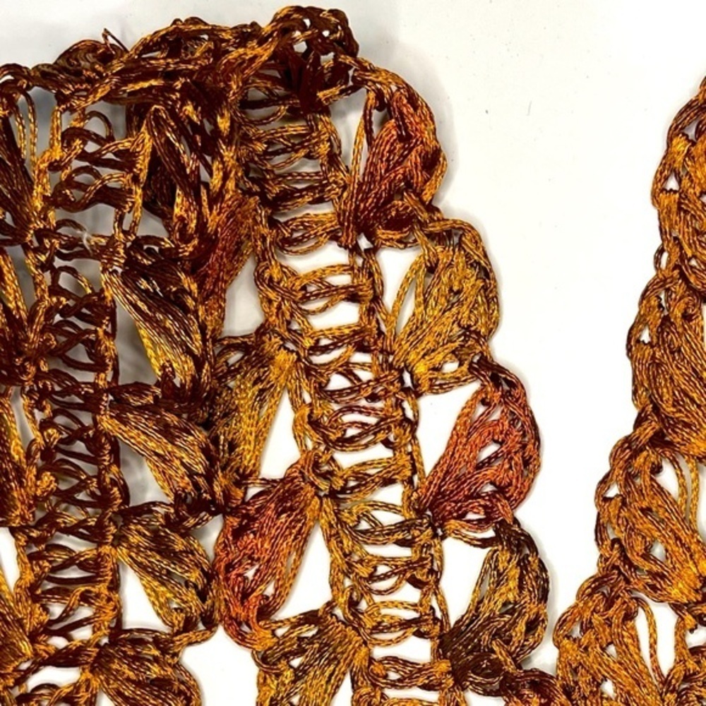 Vintage Artisan Hand Crafted Copper Wire Macramé Weaved Belt - Picture 12 of 16